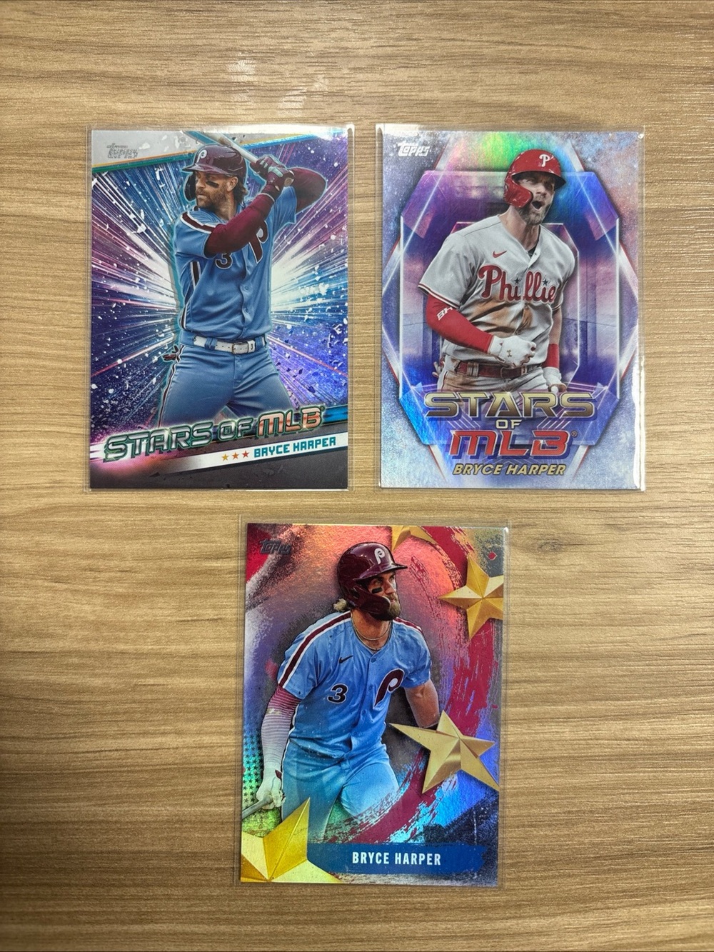 BRYCE HARPER 2023 TOPPS, 2024 TOPPS & 2025 TOPPS - STARS of MLB 3 Lot